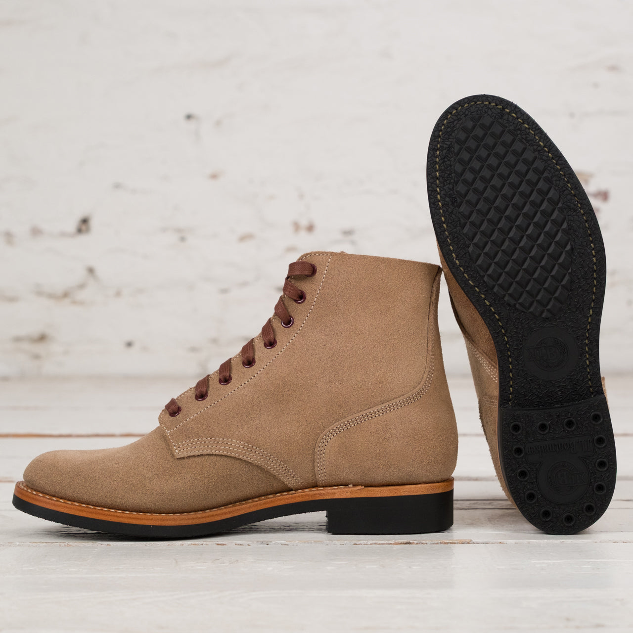 LK-042 US Navy N-1 Field Shoes Boondockers Natural Roughout