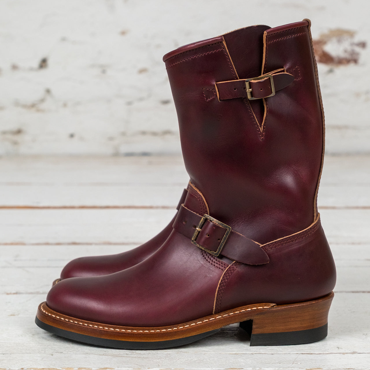 LK-003 Engineer Boots Horween CXLBurgundy 