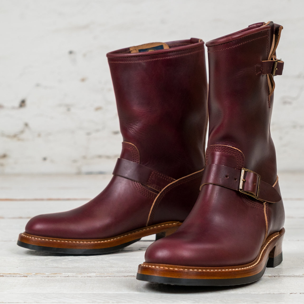 LK-003 Engineer Boots Horween CXLBurgundy 
