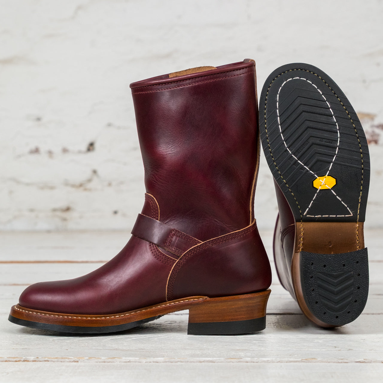 LK-003 Engineer Boots Horween CXLBurgundy 