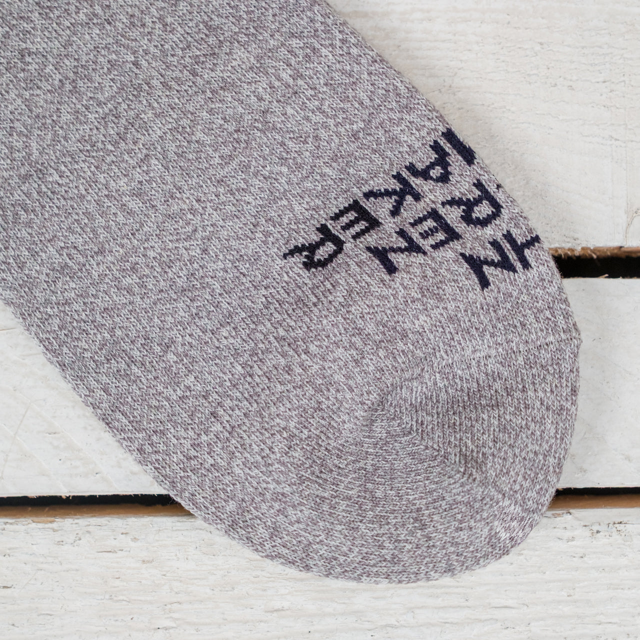 10" Cotton Socks Stripe 2Pack Gray / Beige