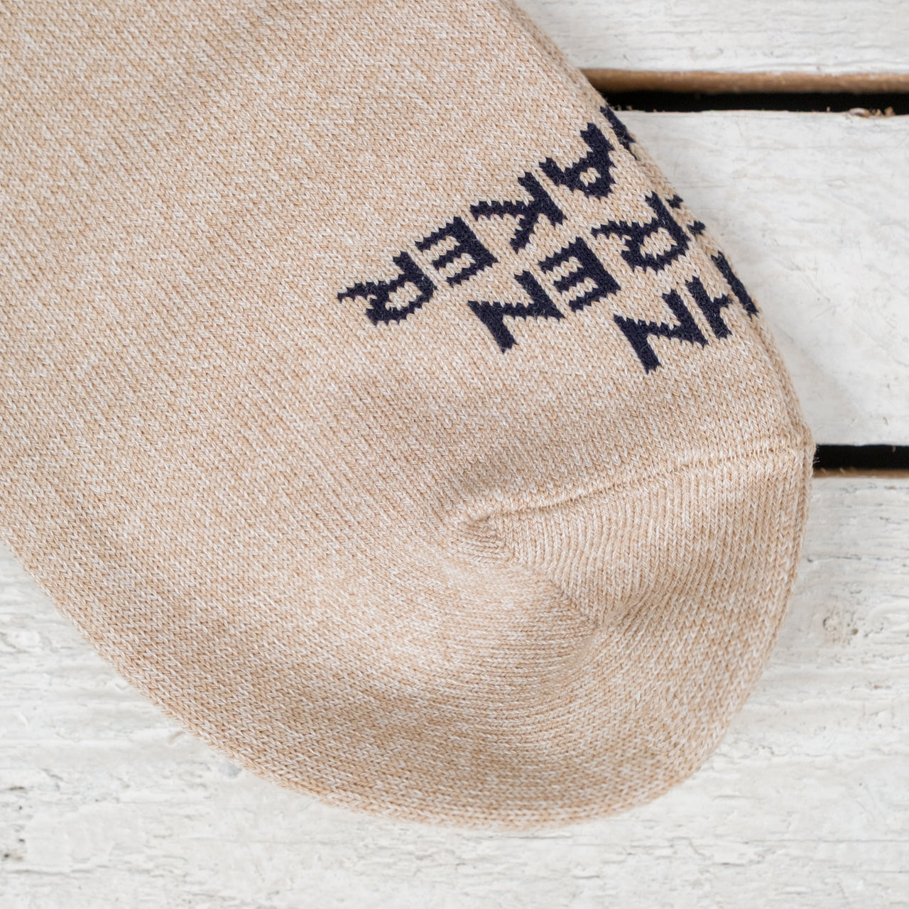 10" Cotton Socks Stripe 2Pack Gray / Beige