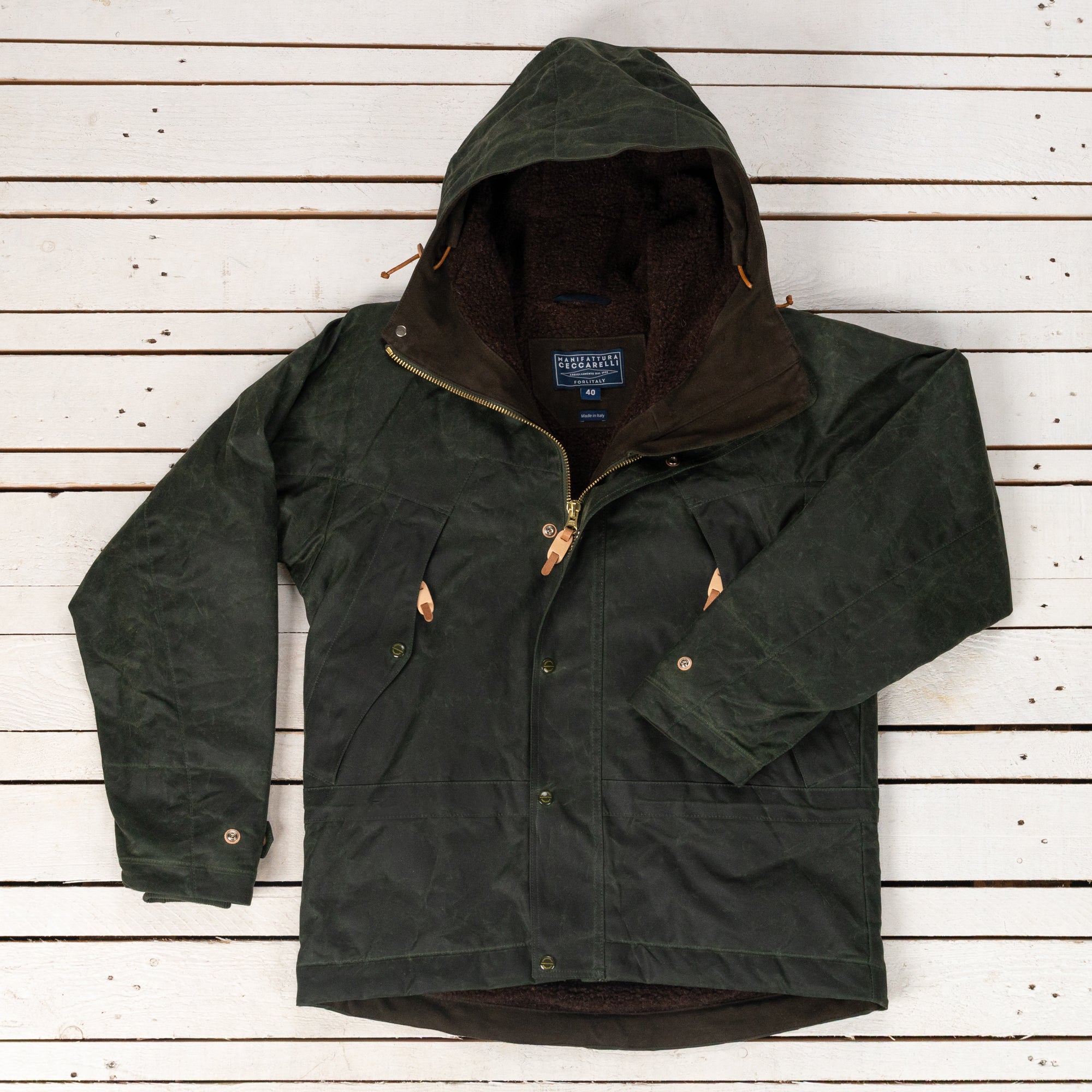 Mountain Jacket Dark Green Waxed