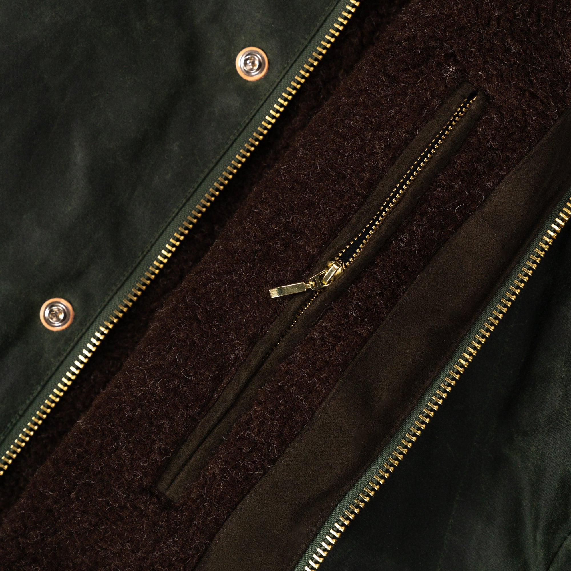 Mountain Jacket Dark Green Waxed