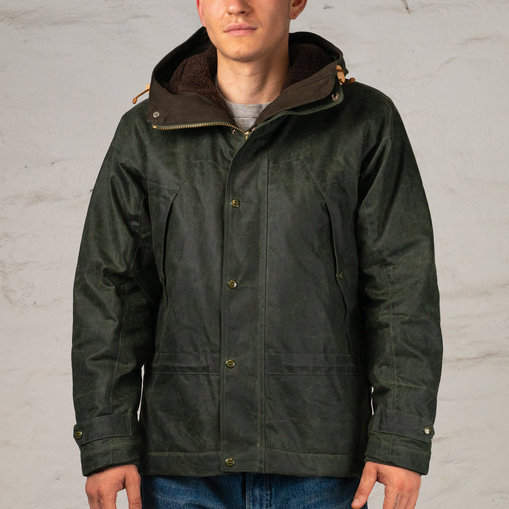 Veste de Montagne Vert Foncé Cirée