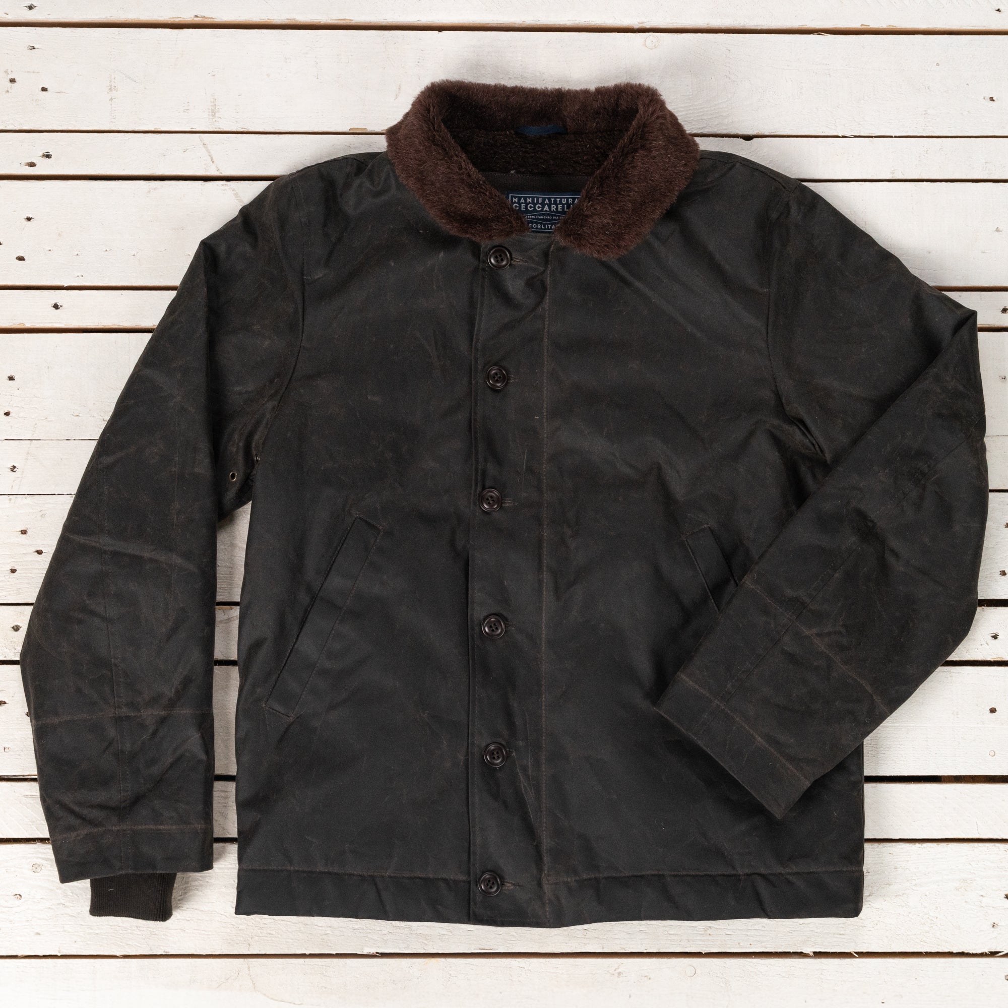 Deck Jacket Chocolate Waxed