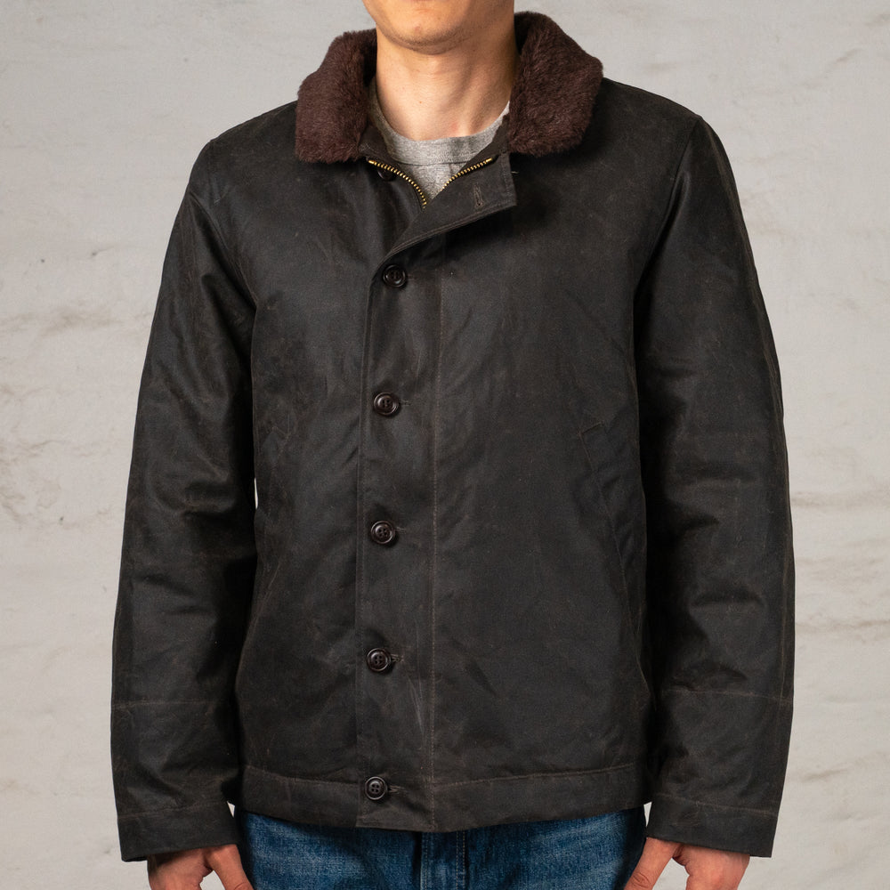 Veste Deck cirée couleur chocolat