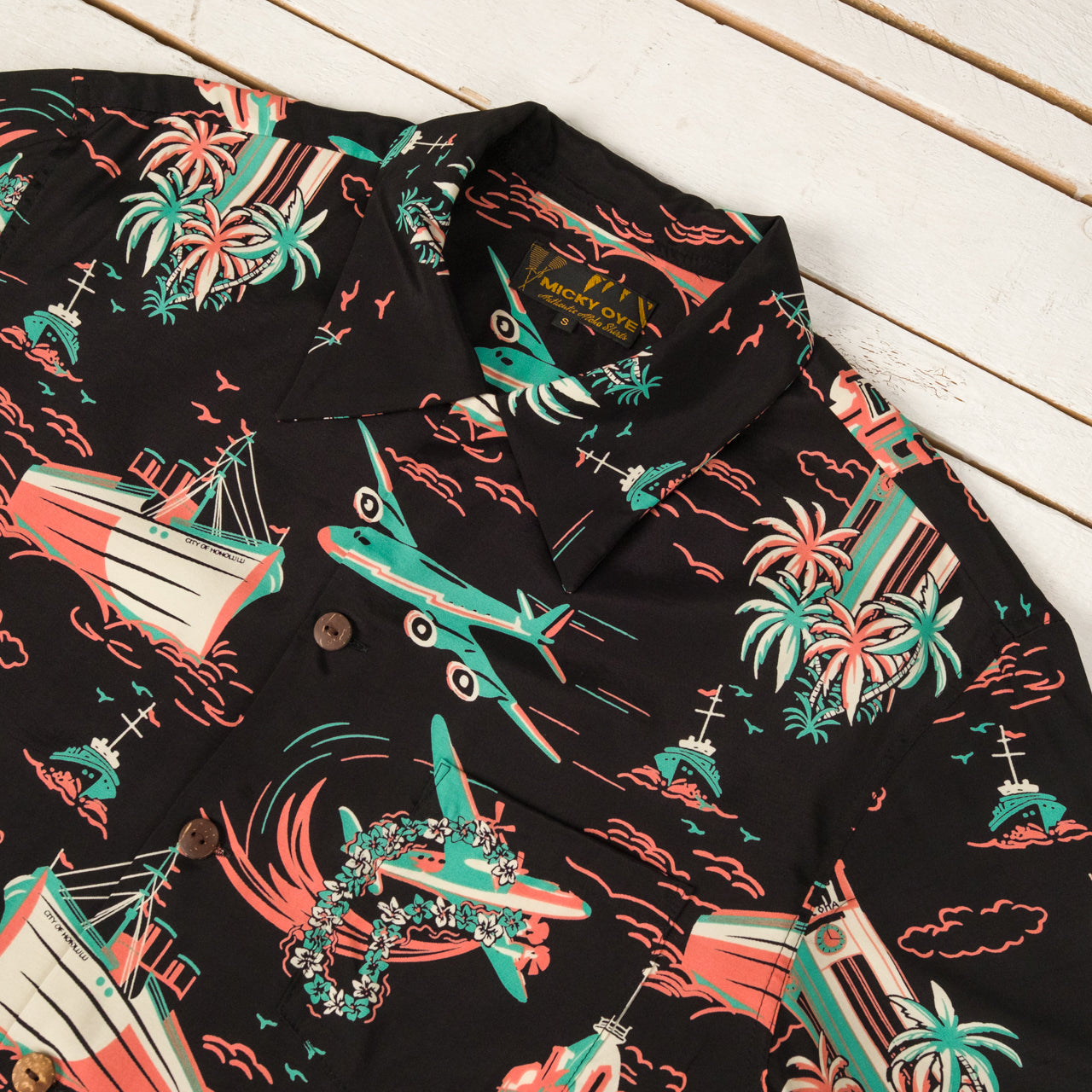 Airways Hawaii Hemd Schwarz