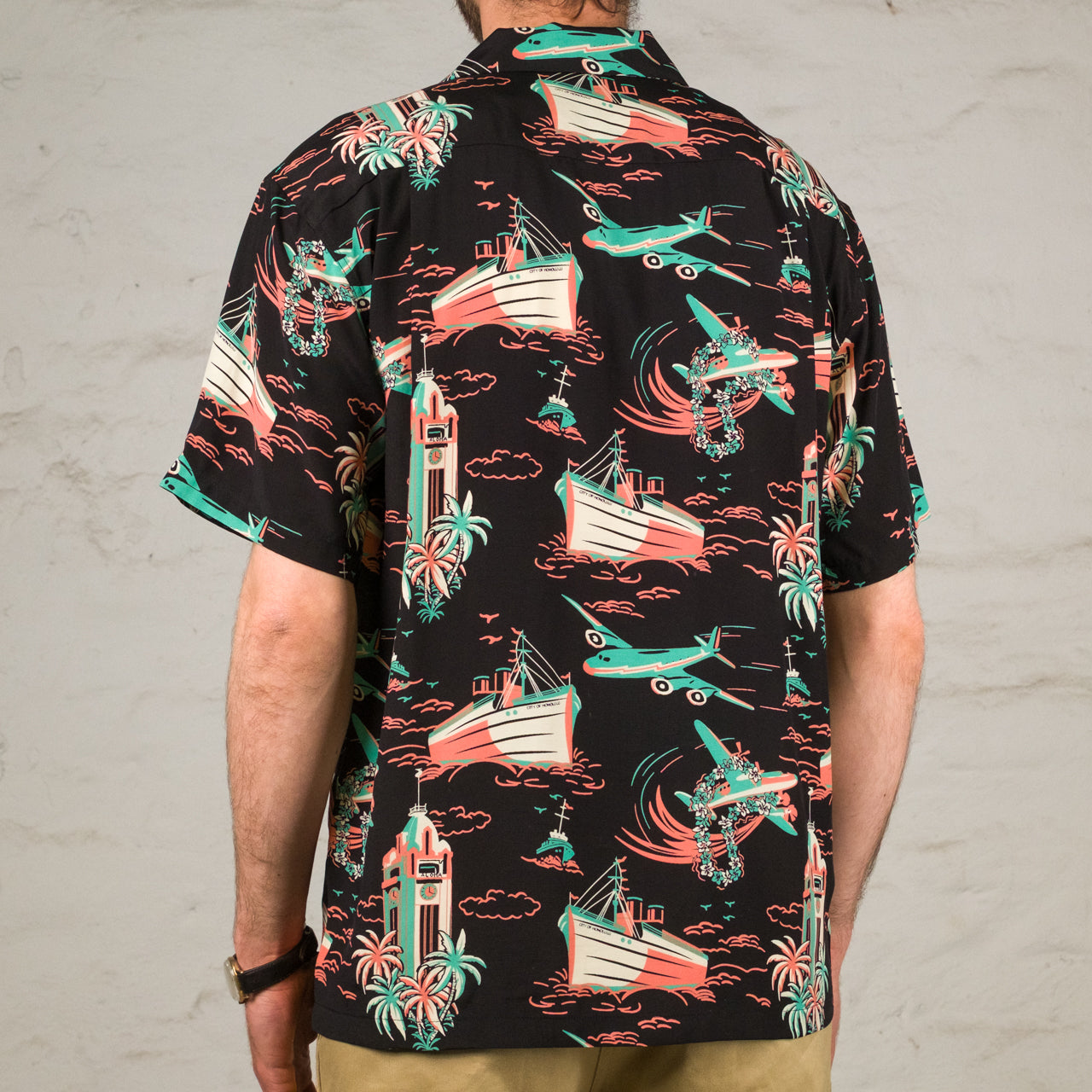 Chemise Airways Hawaii Noire