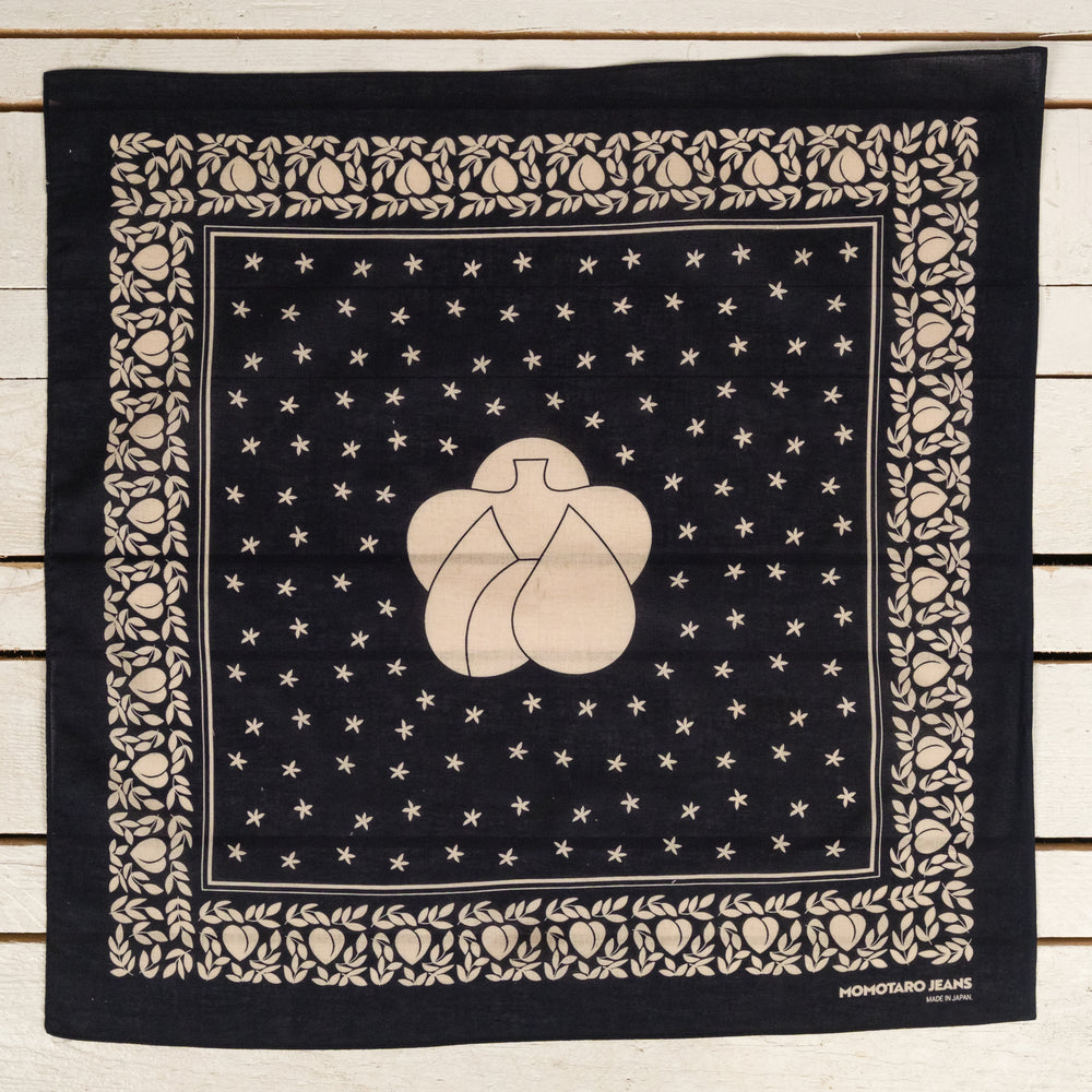 Discharge Print Bandana Dark Navy