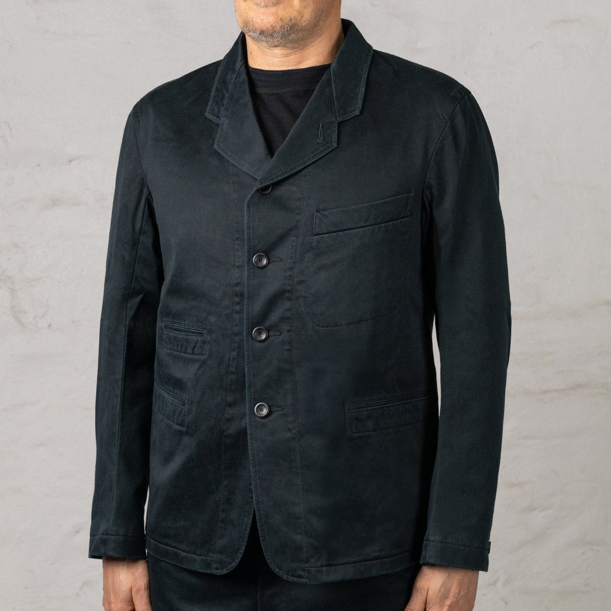 Continental Sack Jacket Sateen Schwarz