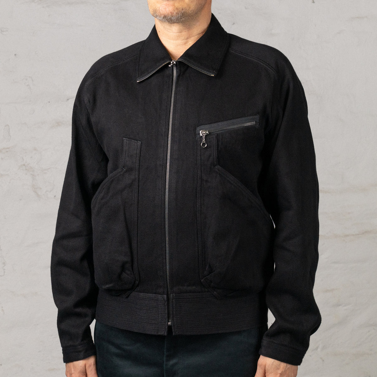 Denim Deck Jacket Black