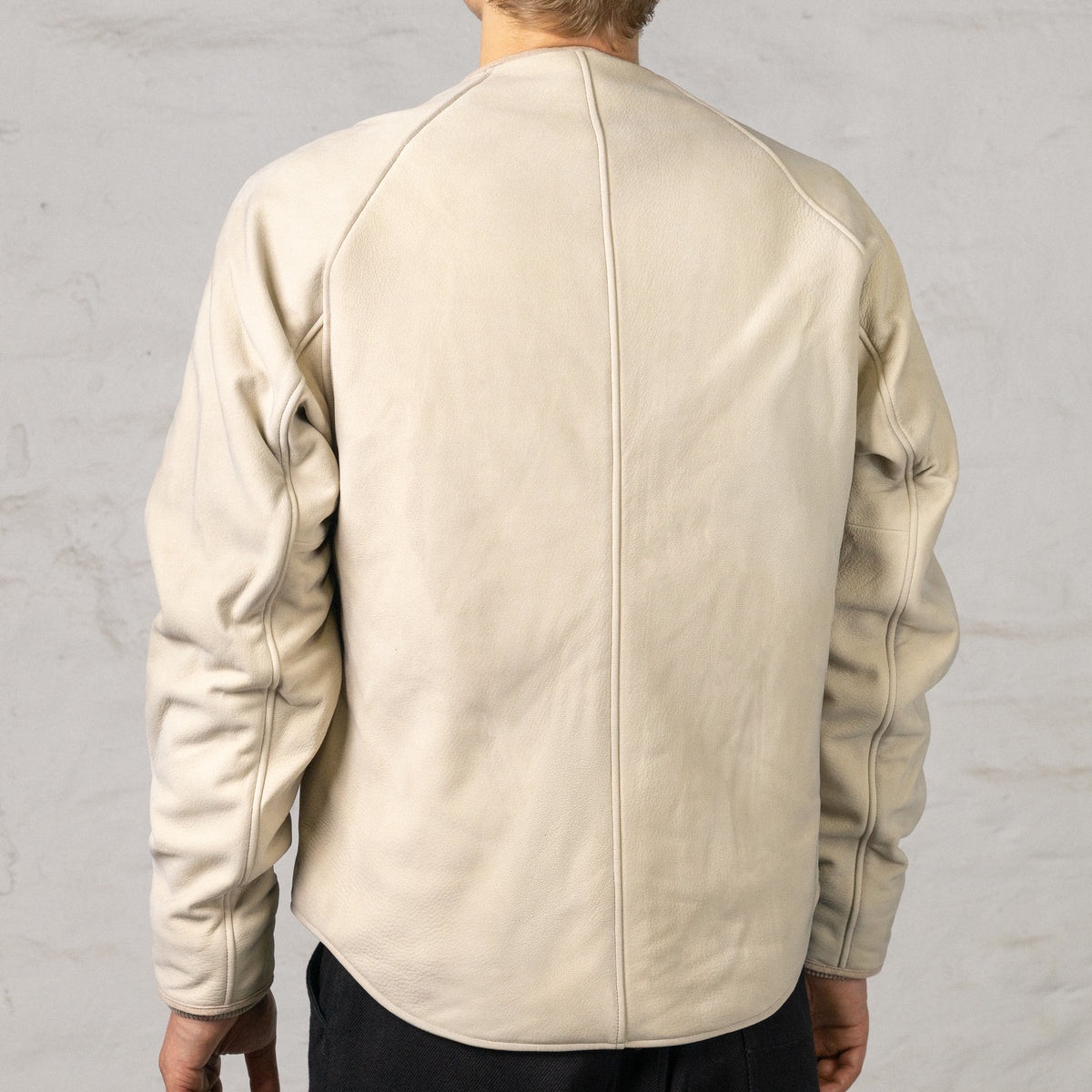 Motorcycle Jacket Genuine Goat Off-White