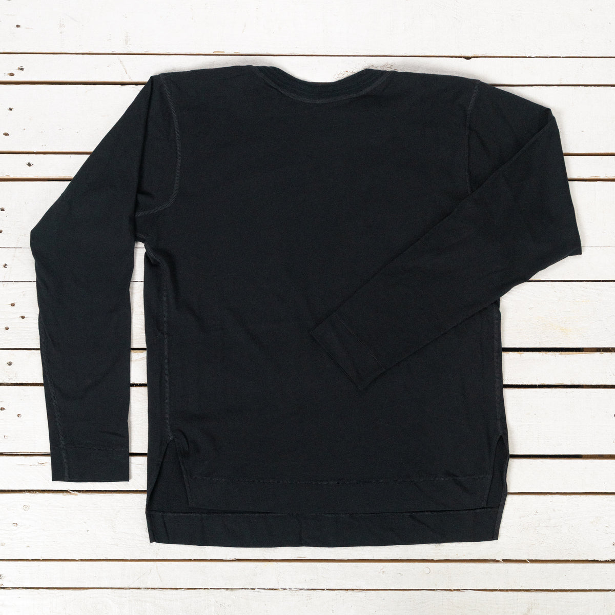 Shuttle Long Sleeve Cotton Wool Black