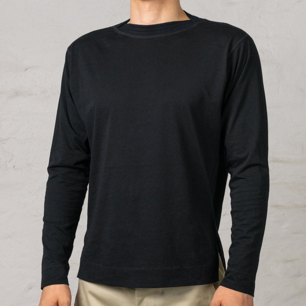 Shuttle Long Sleeve Cotton Wool Black