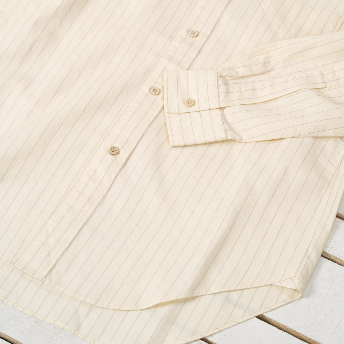 Chemise BD Authentic Fit en coton et soie blanc cassé