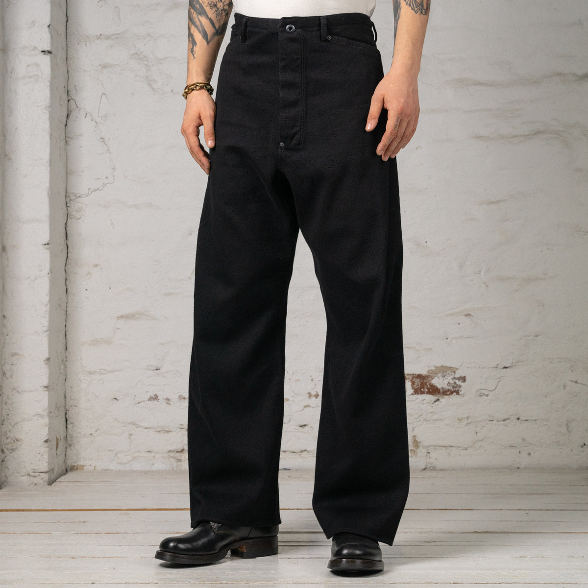 Pantalon en jean portefeuille 5 poches noir