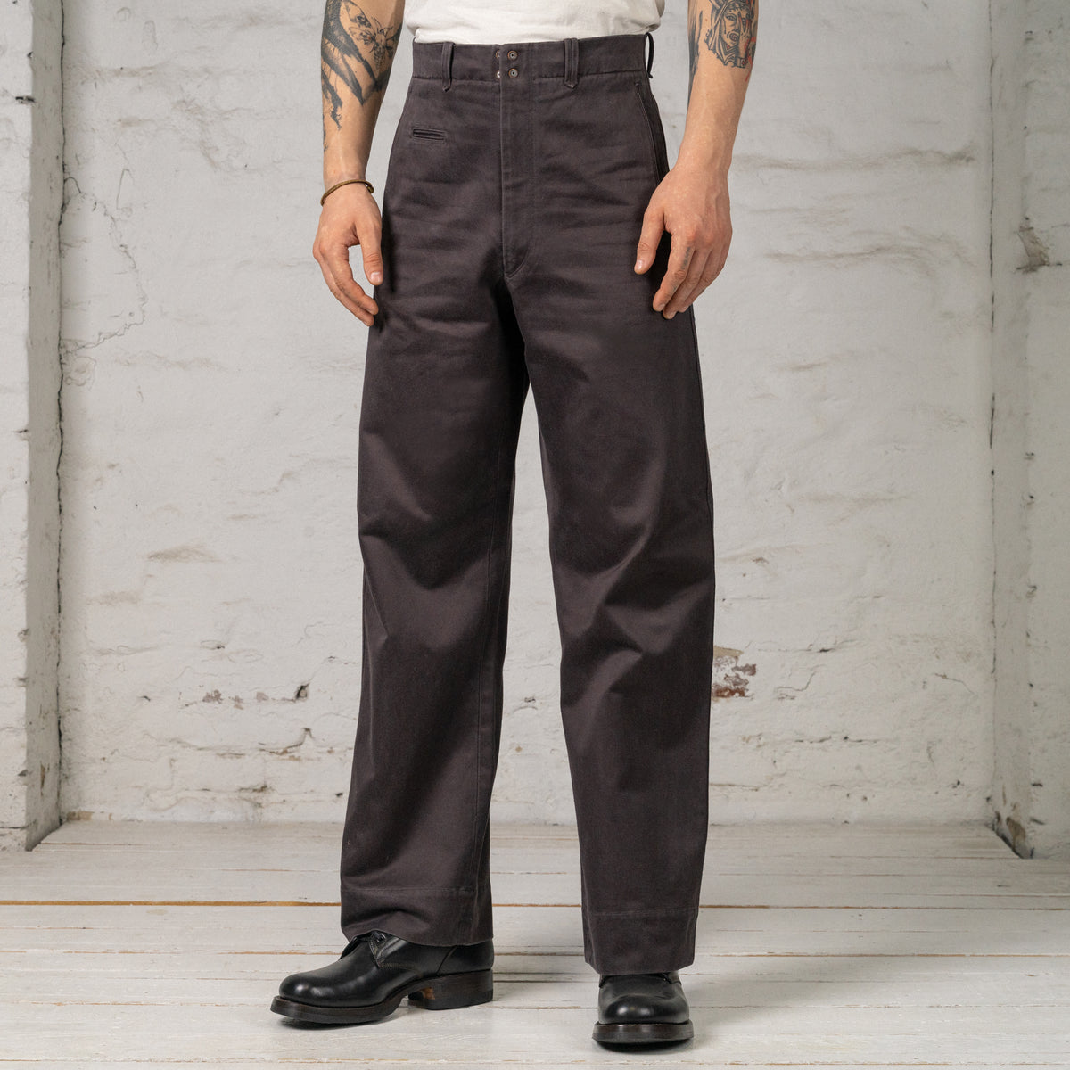 Pier Trousers Sateen Aubergine