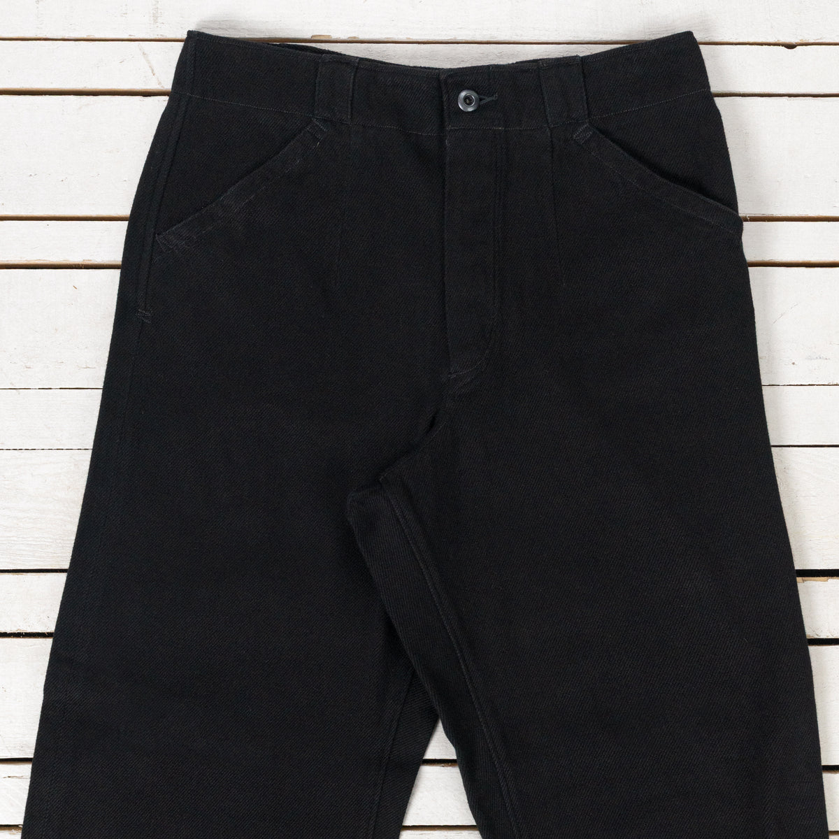 Doric Denim Trousers Selvedge Denim Black