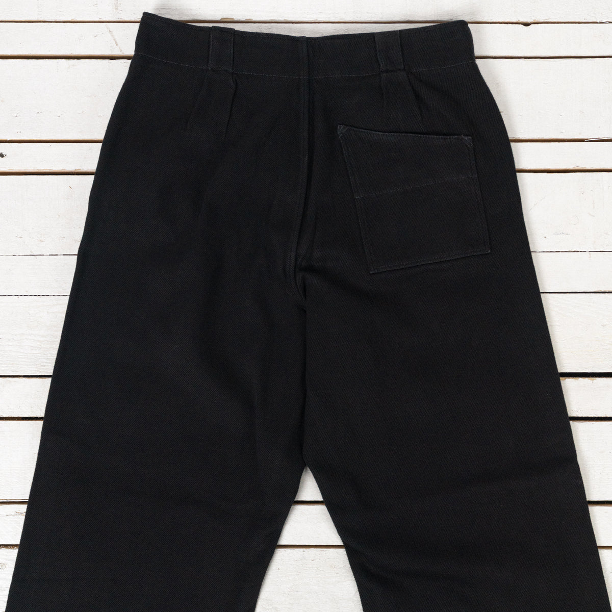 Doric Denim Trousers Selvedge Denim Black
