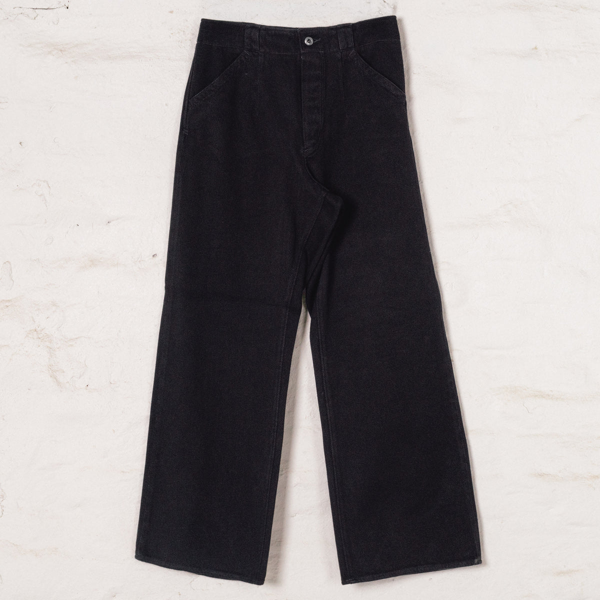 Doric Denim Trousers Selvedge Denim Black