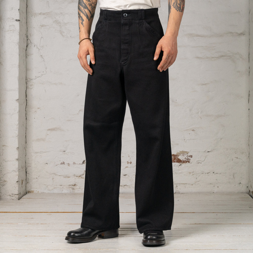 Doric Denim Trousers Selvedge Denim Black