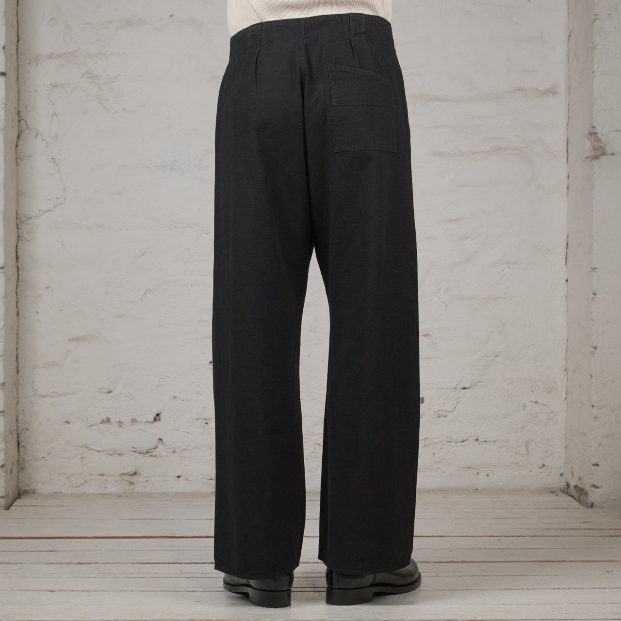 Doric Denim Trousers Coton chanvre Jean léger Noir