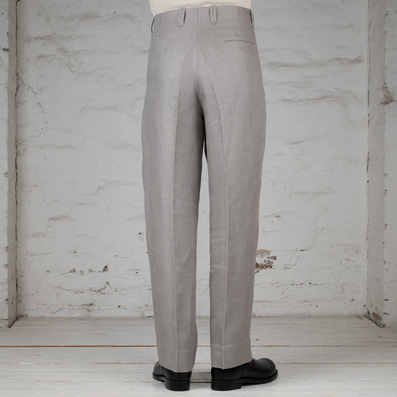 Pier Trousers Double Face Linen Serge Sage