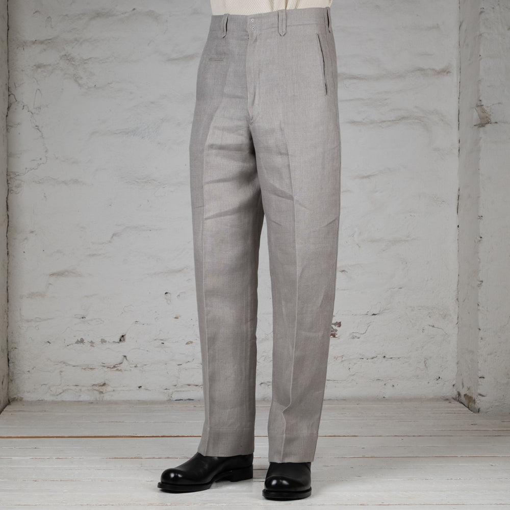 Pier Trousers Double Face Linen Serge Natural
