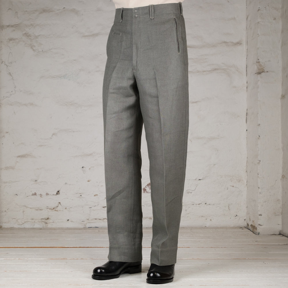 Pier Trousers Double Face Linen Serge Sage
