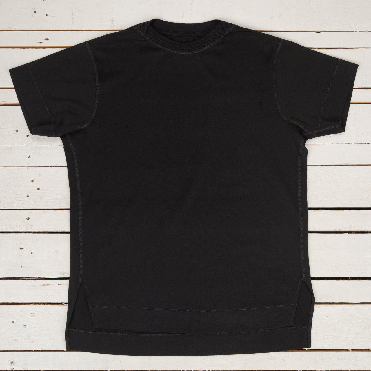 T-shirt Shuttle en jersey de coton et soie noir