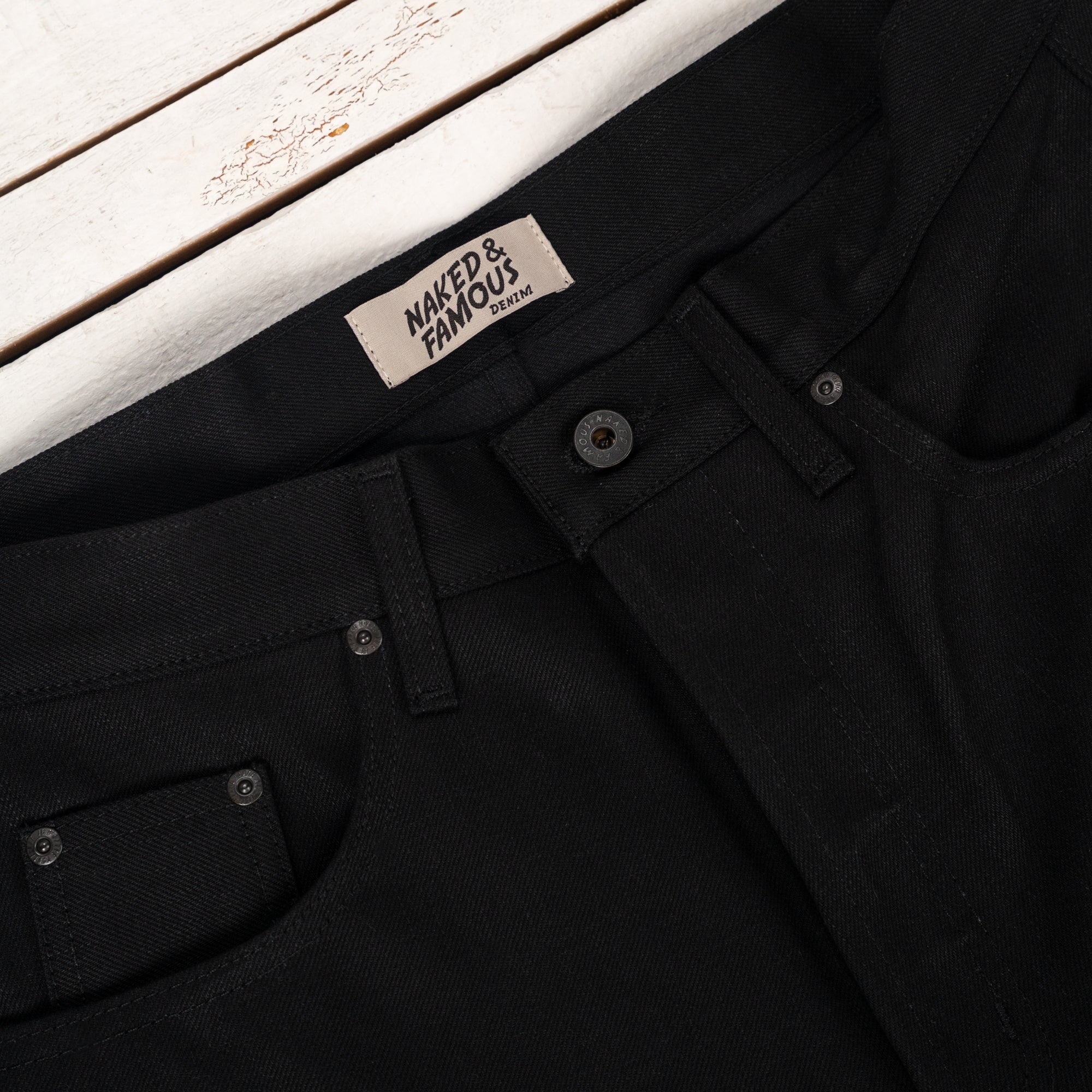 Strong Guy Solid Black Selvedge