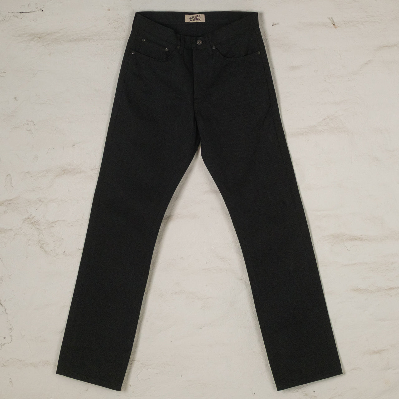 True Guy Selvedge Slacks Schwarz