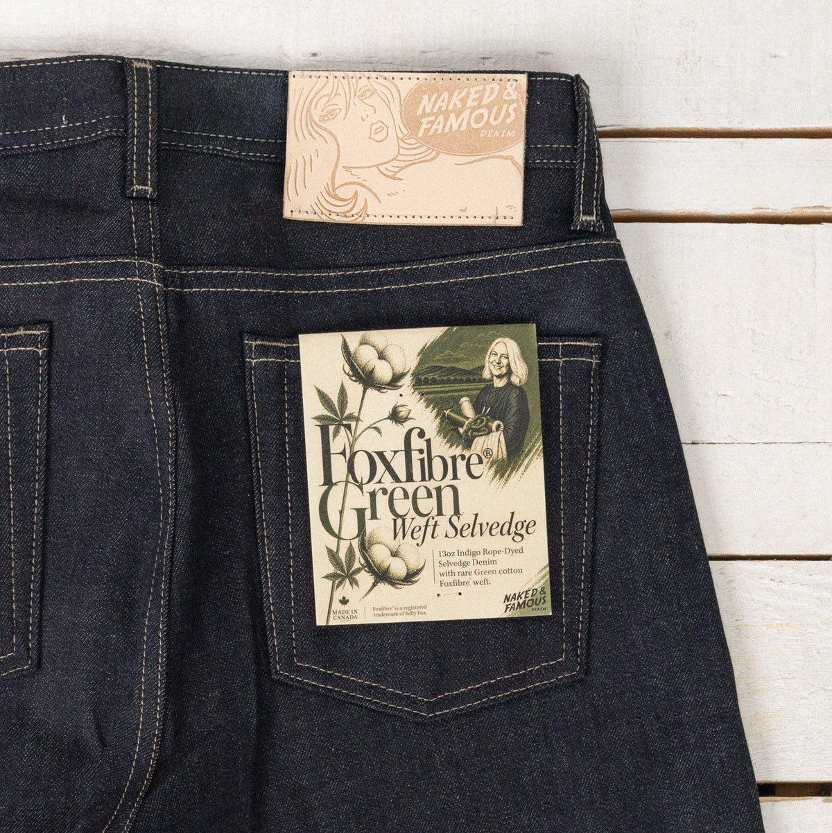 Weird Guy FoxFibre® Green Weft Indigo