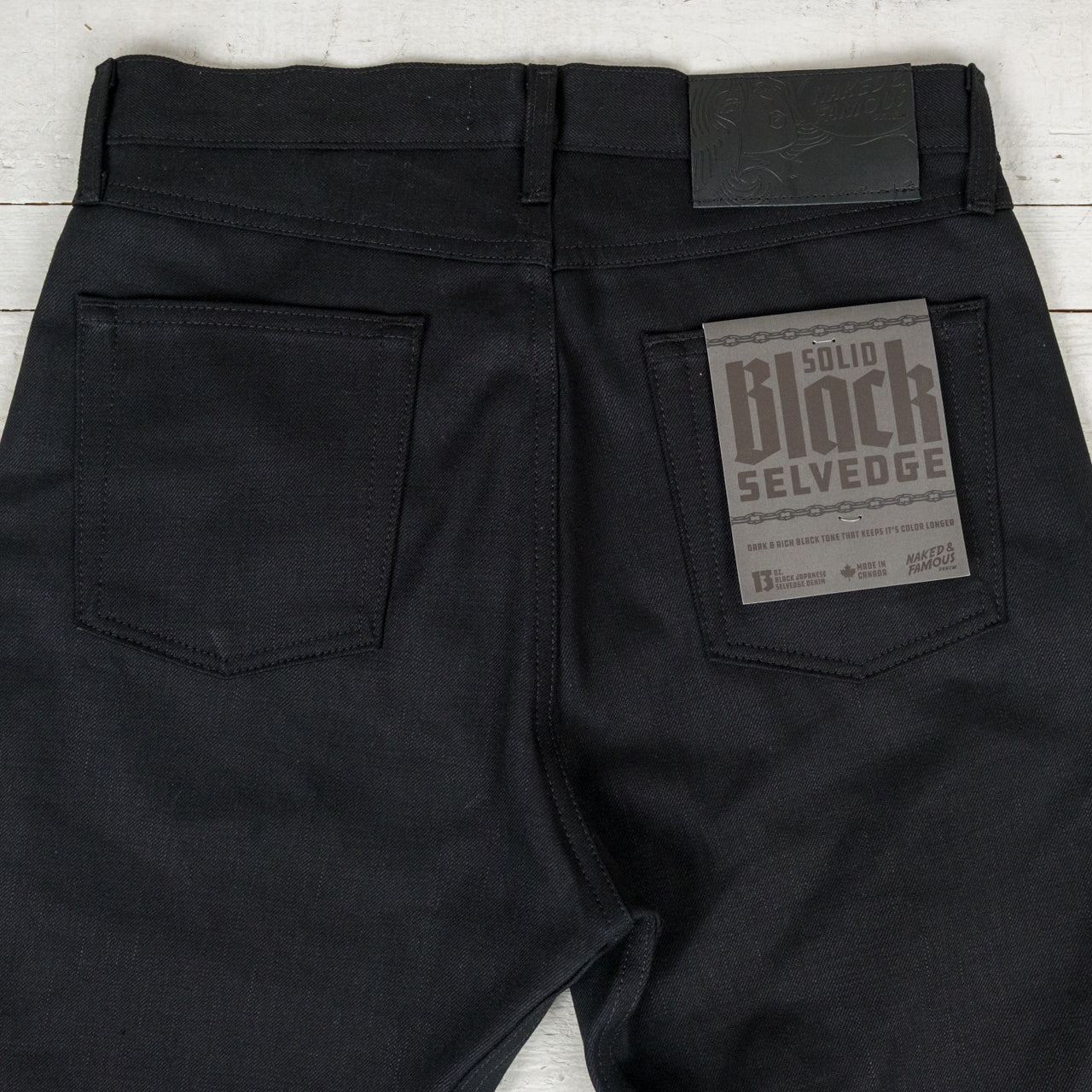 True Guy Solid Black Selvedge