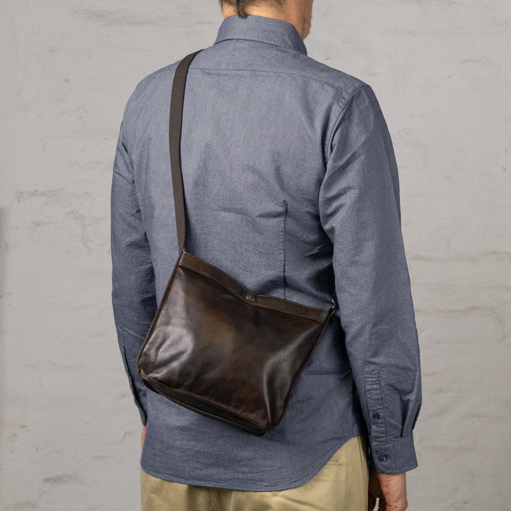 Magazine Bag Horsehide Dark Brown