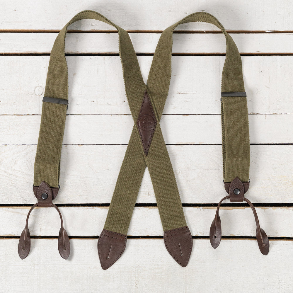 US Army Suspenders Dark Green II