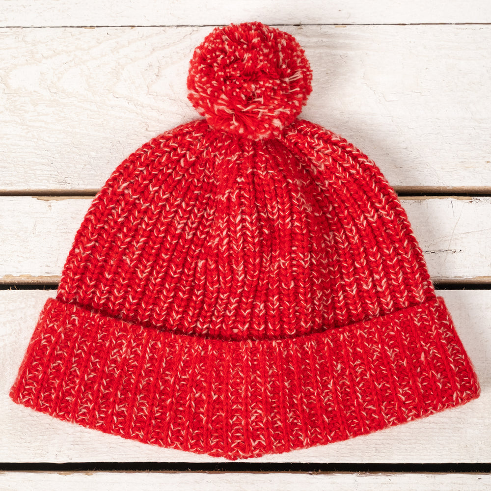 Mountain Pom Beanie Red