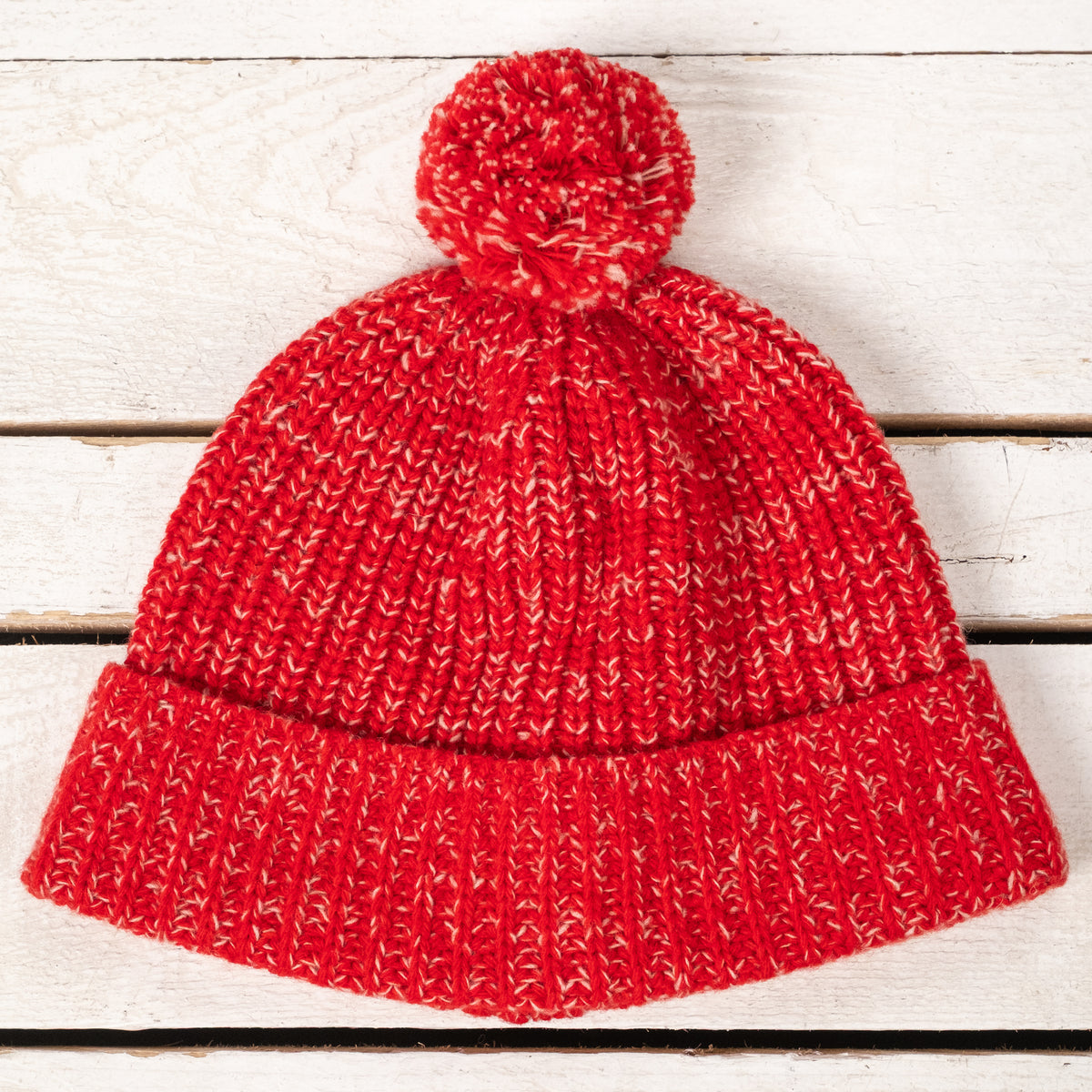 Mountain Pom Beanie Red