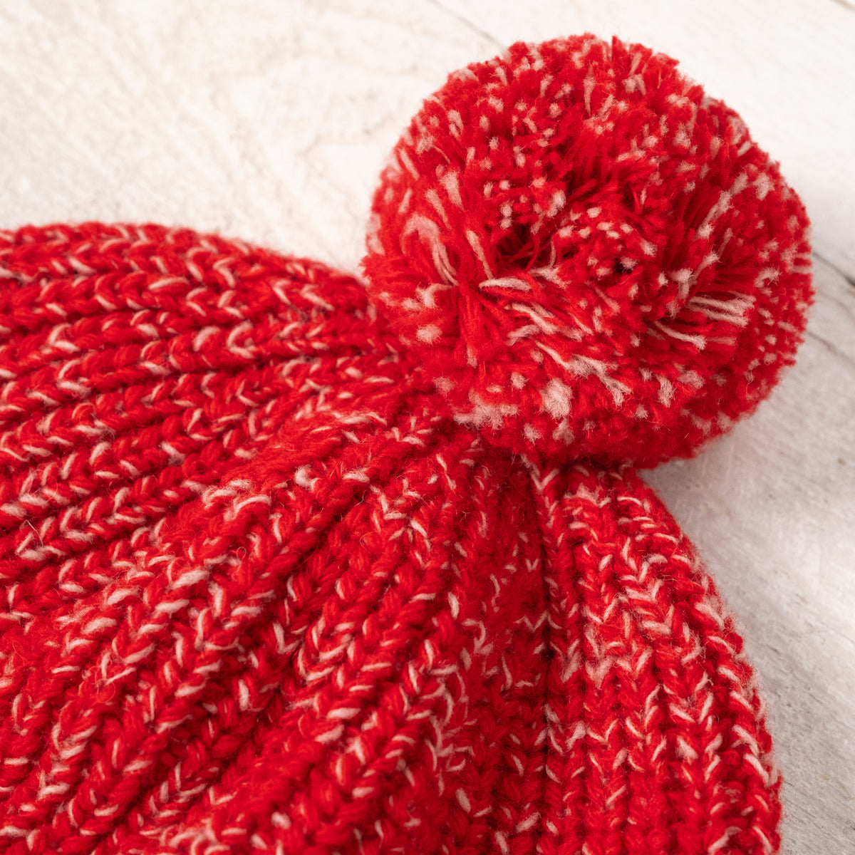 Mountain Pom Beanie Red