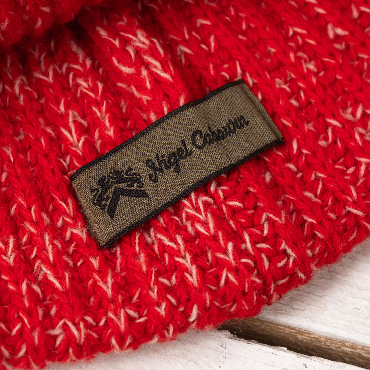 Mountain Pom Beanie Red