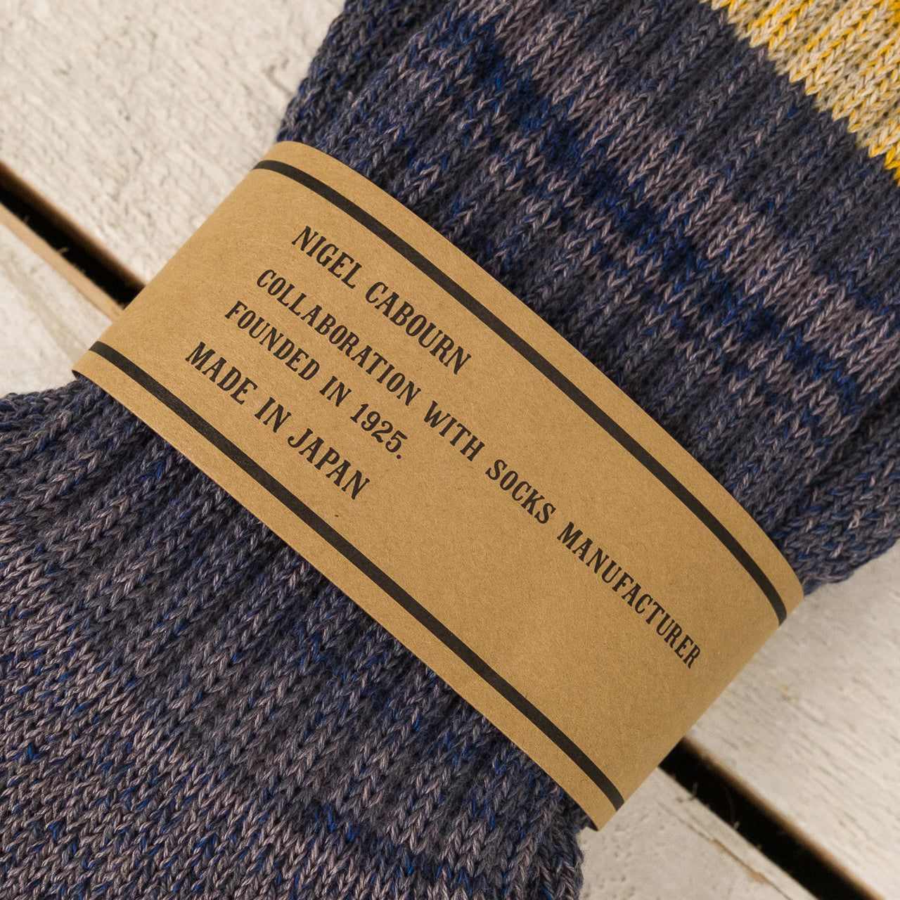 Border Socks Blue