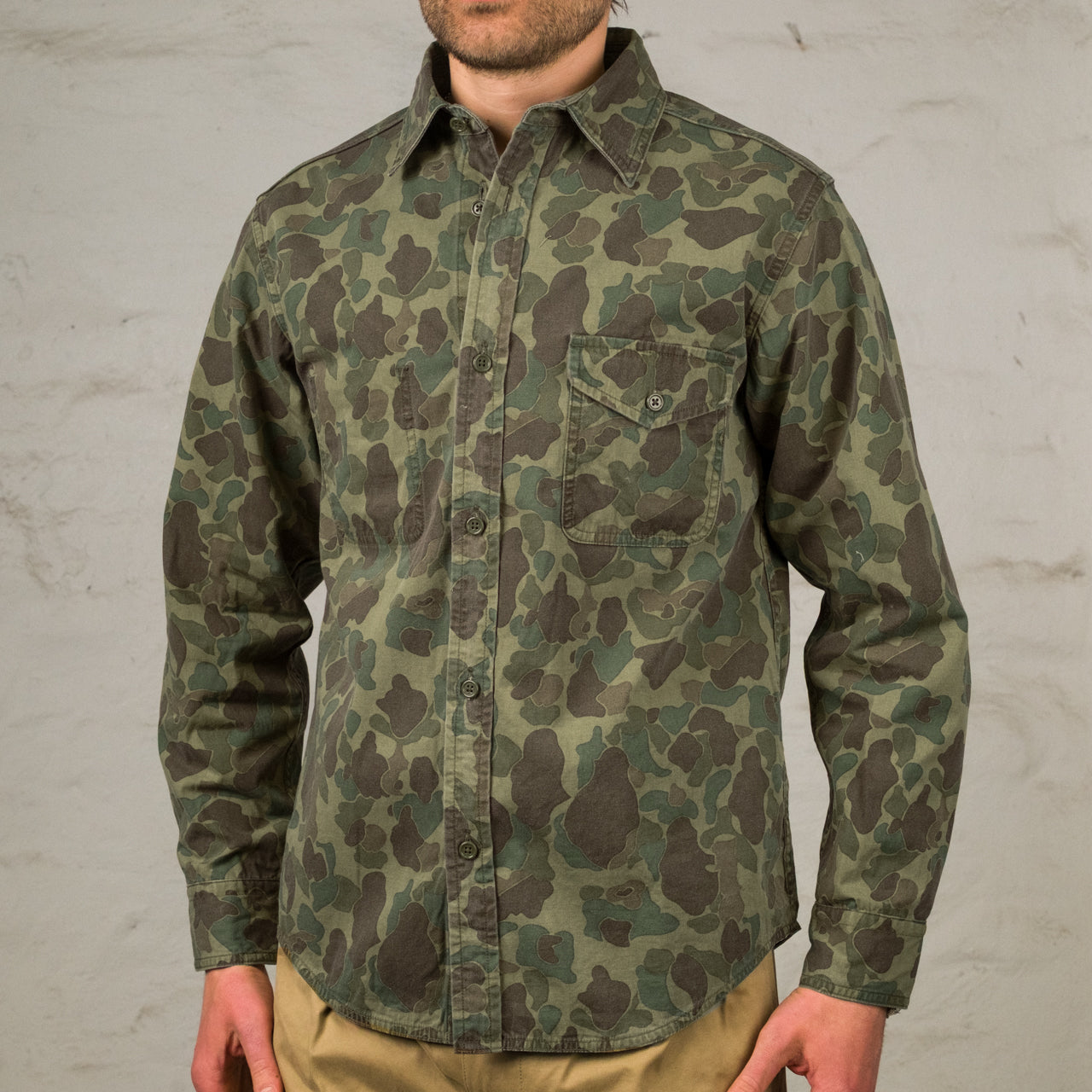 Deck Shirt Duck Hunter Camo Reversible Green