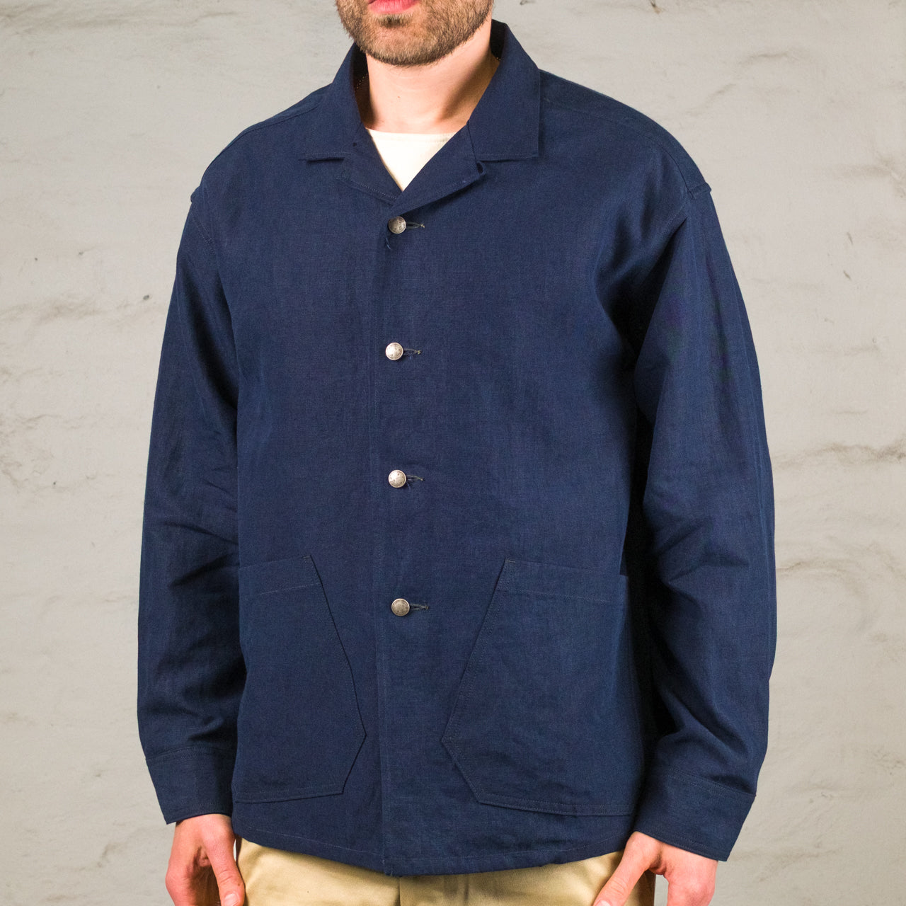 French Work Chore Jacket Navy