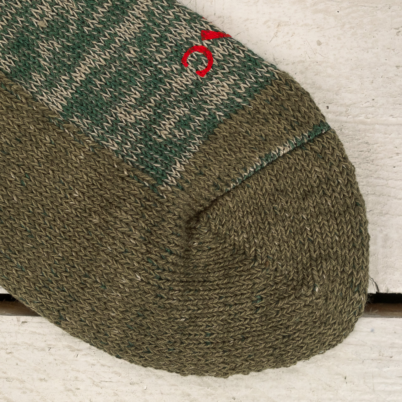 Pile Socks Linen Cotton Green