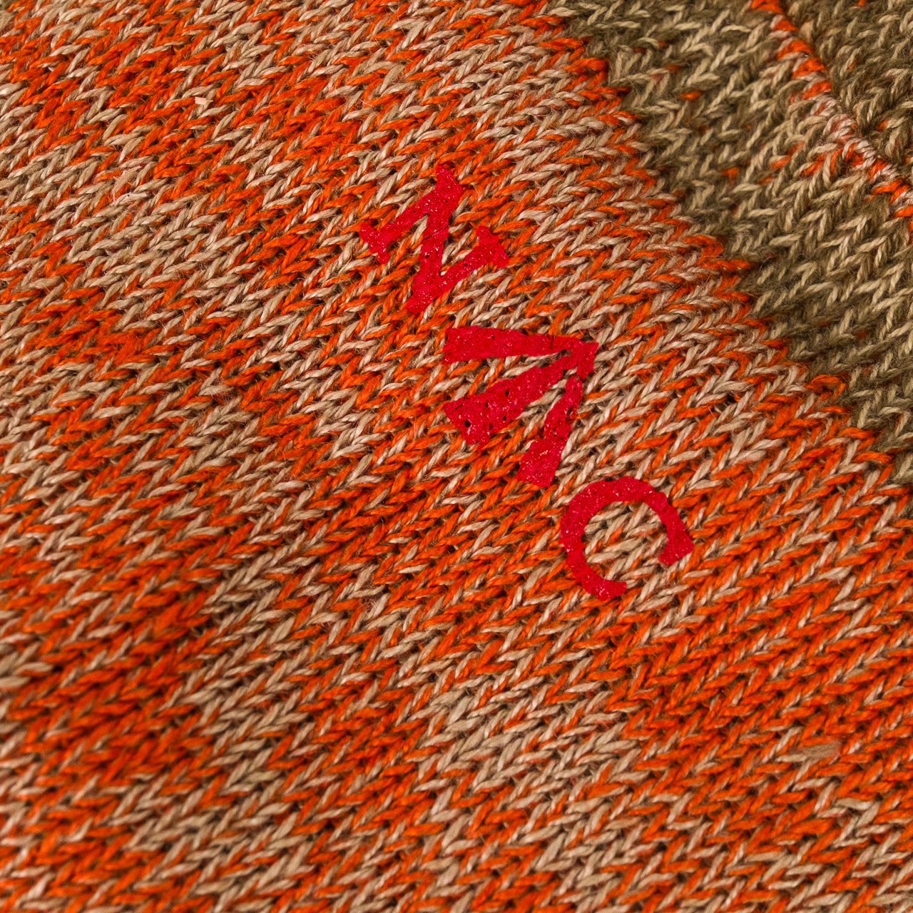 Pile Socks Linen Cotton Orange