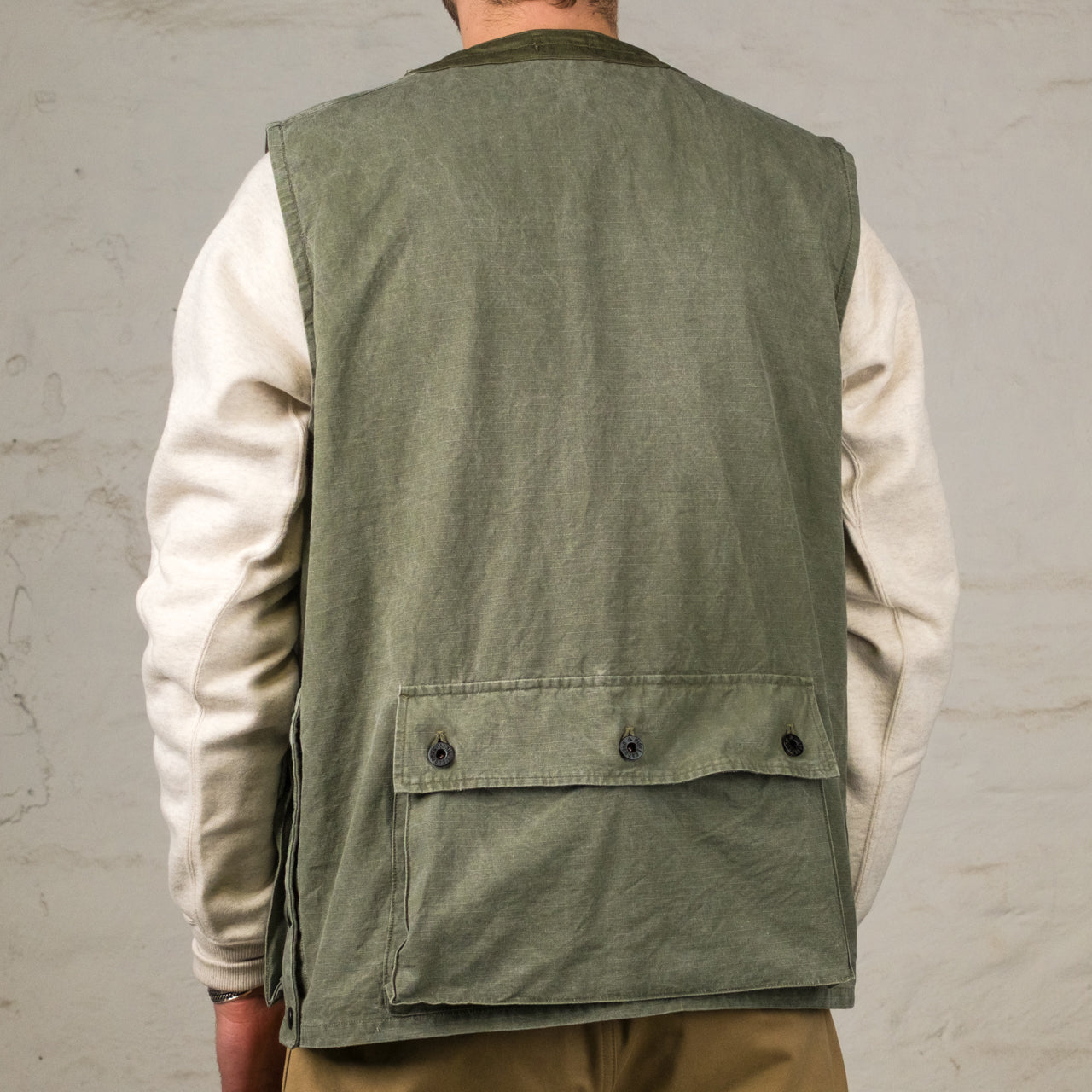 Pullover Fishing Vest Ripstop Green