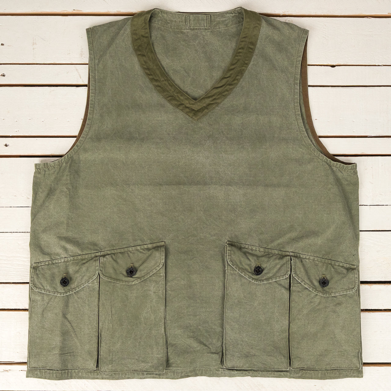 Pullover Fishing Vest Ripstop Green
