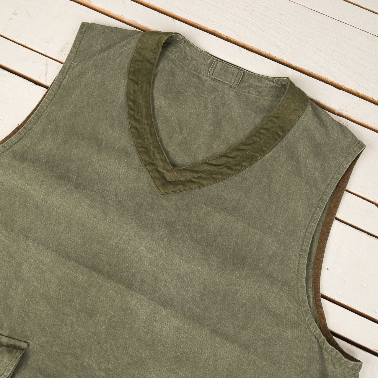 Pullover Fishing Vest Ripstop Green