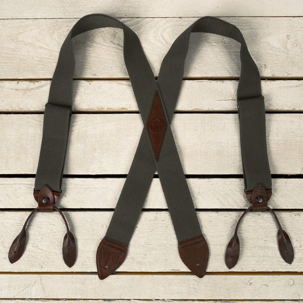 US Army Suspenders Charcoal Grey